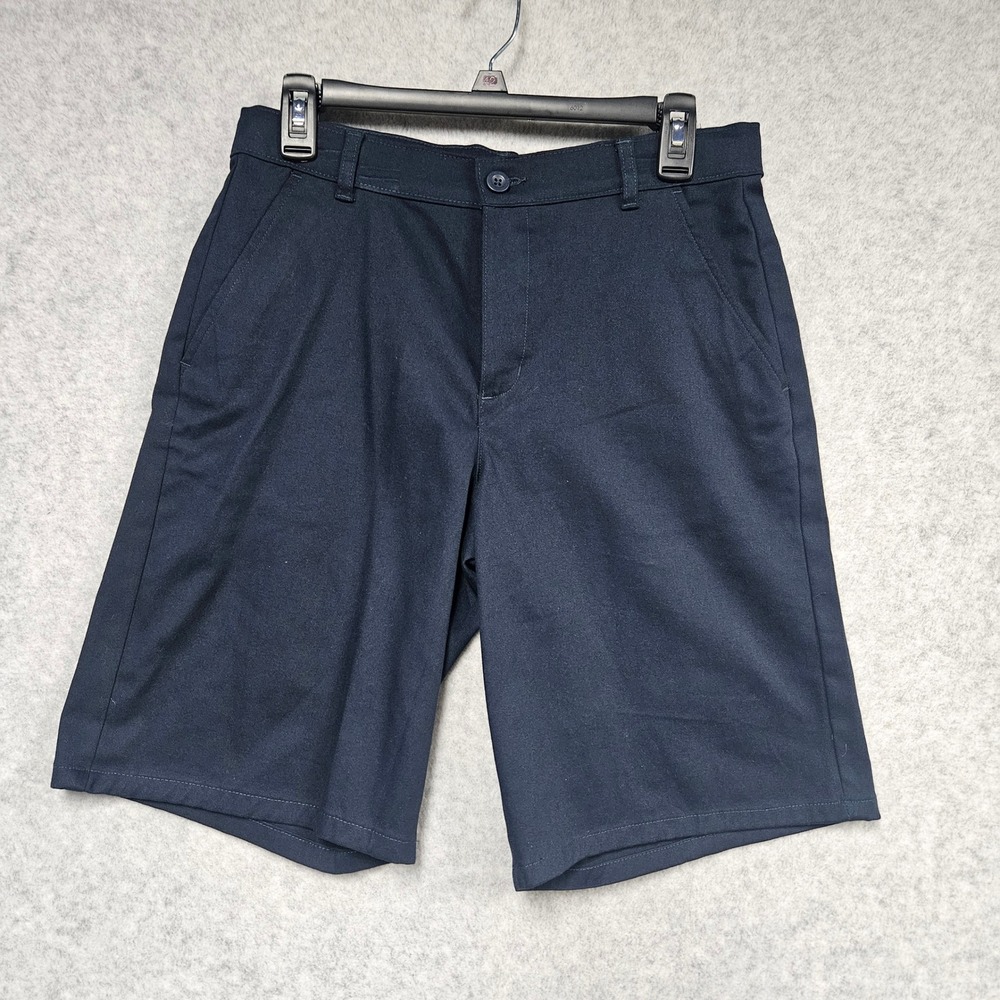 IZOD Shorts Boys 20 Regular Navy Approved Schoolwear Flat Front Stretch 4050